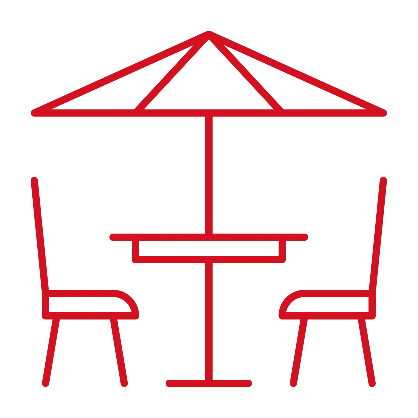 outdoor seating icon